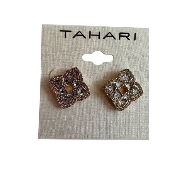 TAHARI Antiqued Jewel Stud Earrings NEW New never worn - Picture 5 of 5